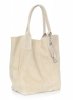 GEANȚĂ DIN PIELE shopper bag Genuine Leather bej 801